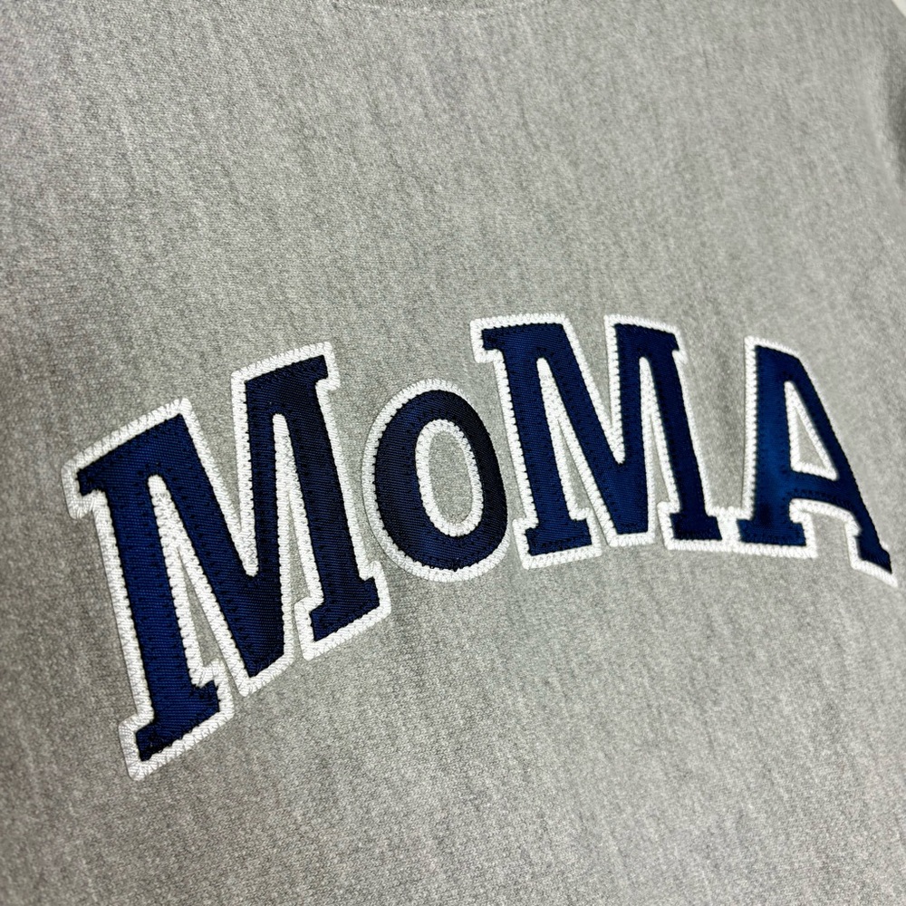 Champion Crewneck Sweatshirt MoMA Edition Size Small Gray Navy Blue Collectable - Picture 5 of 10